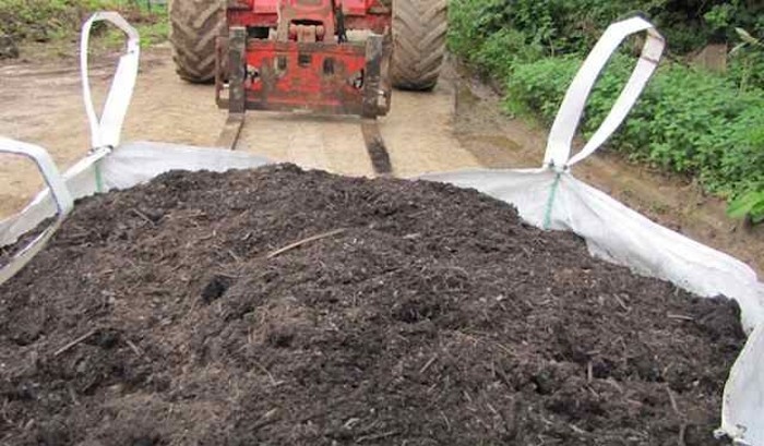 A bulk bag of compost to use as mulch