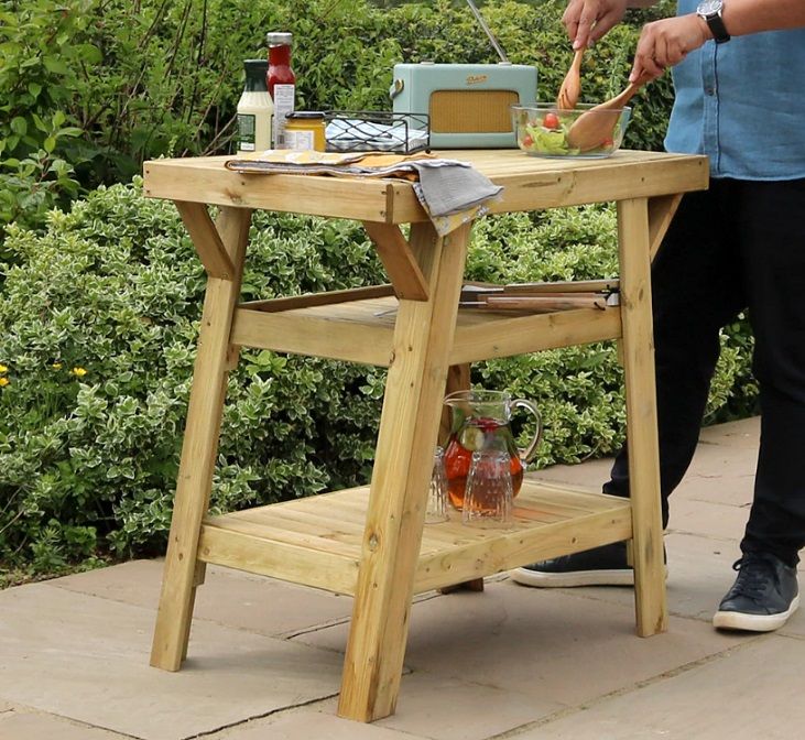a side table for your garden barbeque
