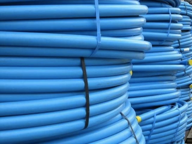 blue water pipe tubes