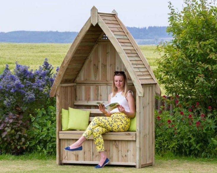 An arbour is a great place to read in peace