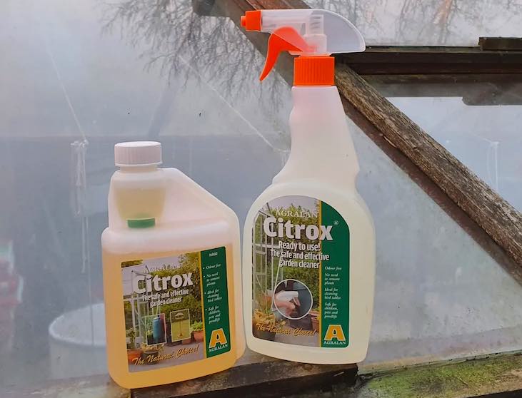 Citrox disinfectant in two different containers