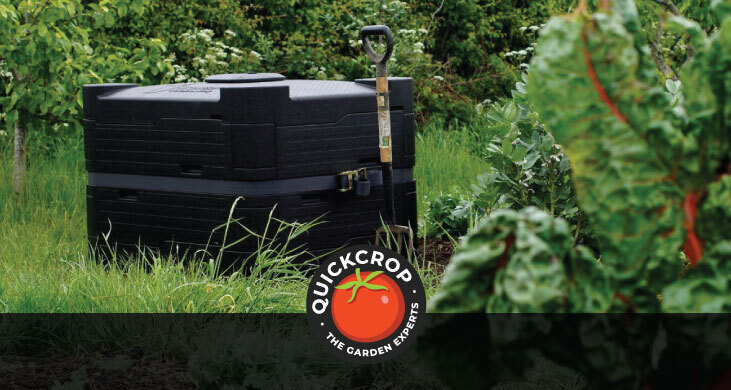 Hotbin modular composter - header image with Quickcrop logo