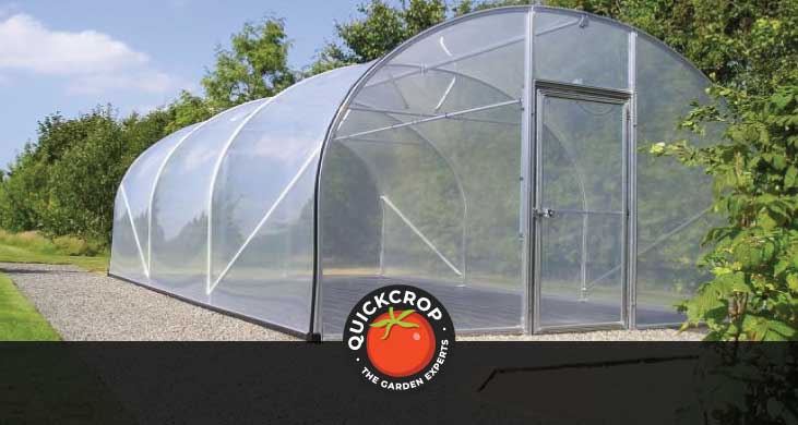 a newly erected polytunnel - header image