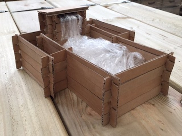 scale model of a timber pond